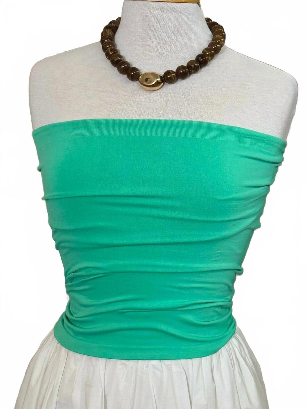 NEW FREE PEOPLE women's carrie seamless tube top in topical waters